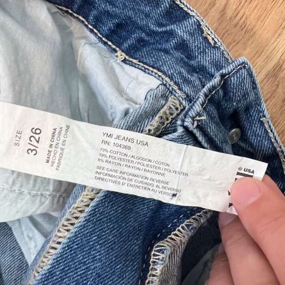 YMI Women’s Dixie Fit High Rise Wide Leg Mega Cuff Denim Jeans NWT - Picture 9 of 9